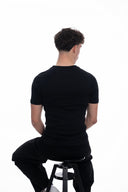 T-Shirt mit Rundhalsausschnitt und kurzen Ärmeln mit Bündchen aus Baumwolle