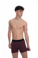 Boxershorts aus Baumwolle – Bordeaux Print