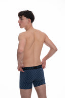 Cotton boxer shorts with a fashionable print