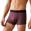 Boxershorts aus Baumwolle – Bordeaux Print